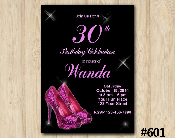 Adult Pink Shoe Invitation | Personalized Digital Card