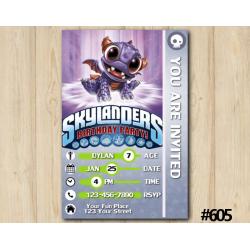 Skylanders Spry Game Card Invitation | Spry