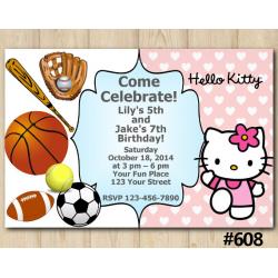 Twin Sport and Hello Kitty Invitation