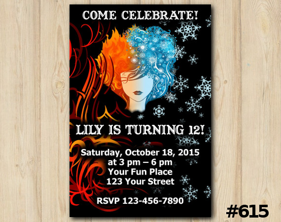 Fire and Ice Invitation | Personalized Digital Card