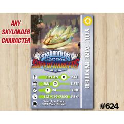 Skylanders Superchargers Game Card Invitation | Astroblast