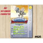 Skylanders Superchargers Game Card Invitation | Astroblast | Personalized Digital Card