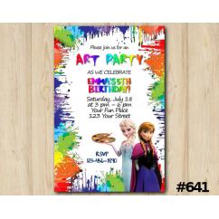 Frozen Art Party Invitation