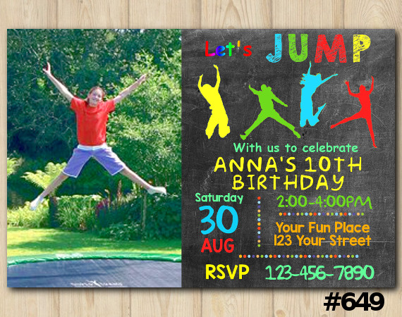 Jump Invitation with Photo | Personalized Digital Card