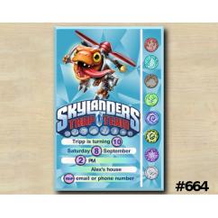 Skylanders Trap Team Game Card Invitation | Choopper
