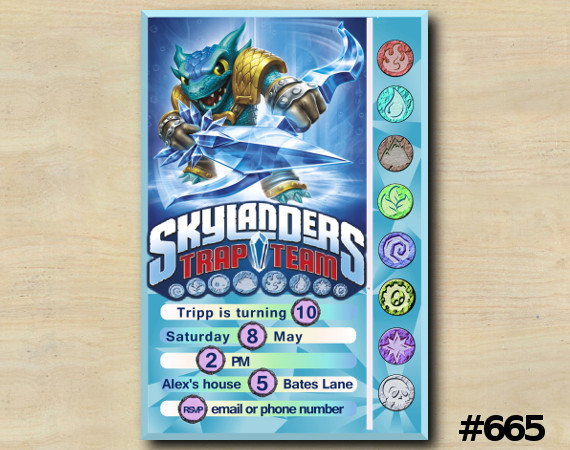 Skylanders Game Card Invitation | Snapshot | Personalized Digital Card