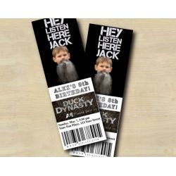 Duck Dynasty Ticket Invitation with Photo