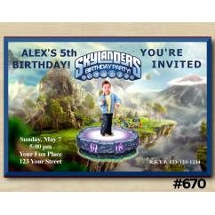 Skylanders Invitation with Photo