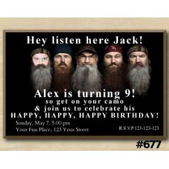 Duck Dynasty Invitation with Photo