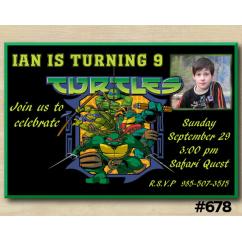 TMNT Invitation with Photo