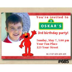 Elmo Invitation with Photo