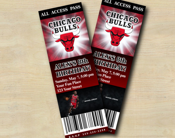 Chicago Bulls Ticket Invitation | Personalized Digital Card