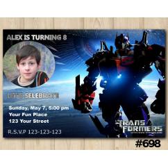Transformers Invitation with Photo