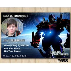 Transformers Invitation with Photo