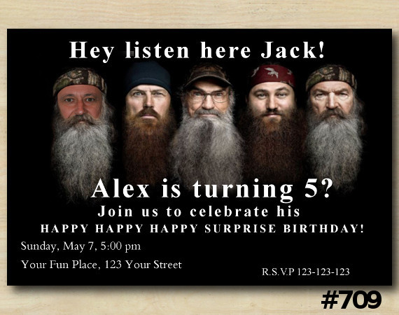 Duck Dynasty Invitation with Photo | Personalized Digital Card