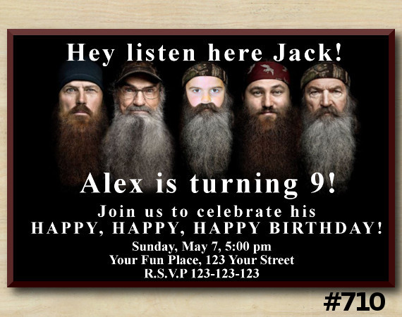 Duck Dynasty Invitation with Photo | Personalized Digital Card