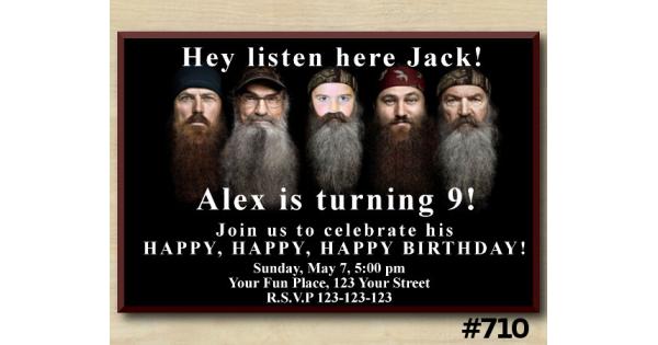 Duck Dynasty Birthday Invitation with Photo
