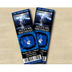 Duke Blue Devils Ticket Invitation