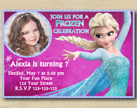 Frozen Invitation with Photo | Personalized Digital Card