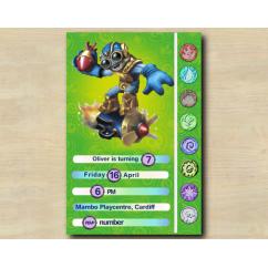 Skylanders Game Card Invitation | BoomJet