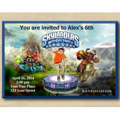 Skylanders Invitation with Photo | MagnaBuckler, TreeRex