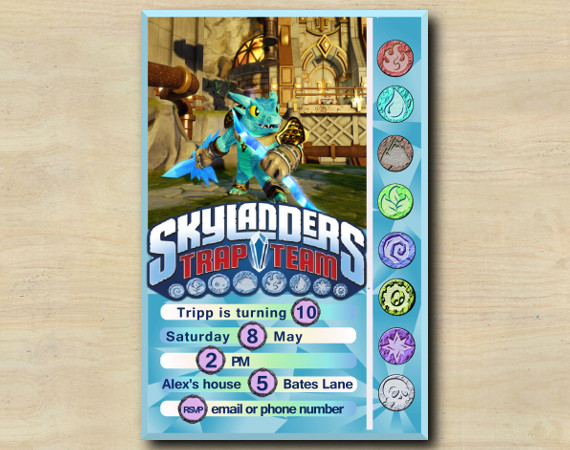 Skylanders Game Card Invitation | Snapshot | Personalized Digital Card