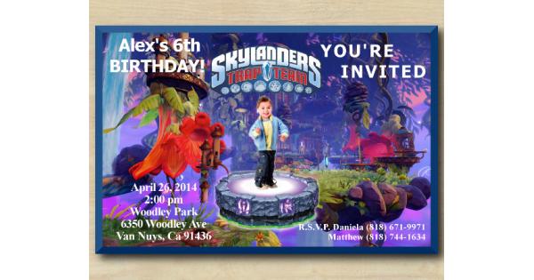 Printable Skylanders Birthday Invitation with Photo