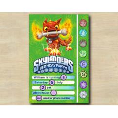 Skylanders Game Card Invitation | HotDog