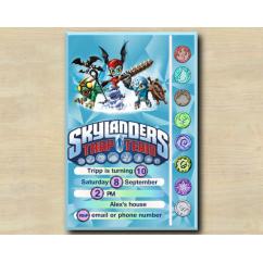 Skylanders Game Card Invitation