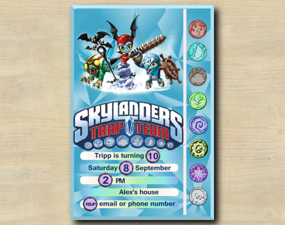 Skylanders Game Card Invitation | Personalized Digital Card