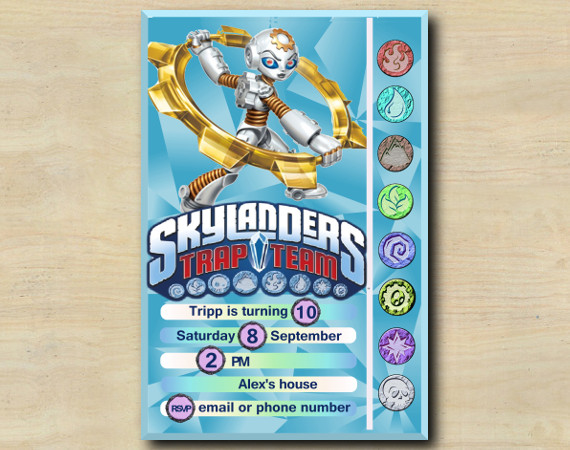 Skylanders Game Card Invitation | Gearshift | Personalized Digital Card