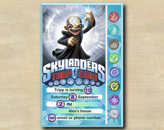 Skylanders Game Card Invitation | Kaos | Personalized Digital Card