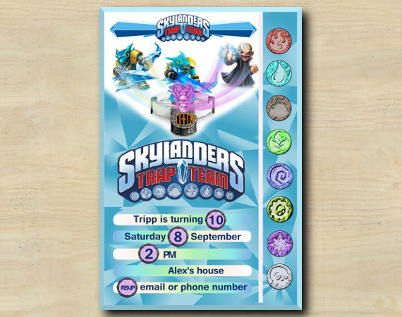 Skylanders Game Card Invitation | SnapShot, Kaos | Personalized Digital Card