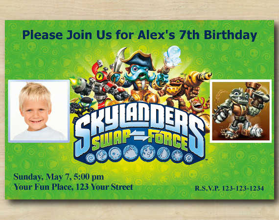 Skylanders Invitation with Photo | RubbleRouser Birthday Invitation | Personalized Digital Card