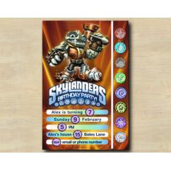 Skylanders Game Card Invitation | RubbleRouser