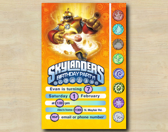 Skylanders Game Card Invitation | Bouncer | Personalized Digital Card