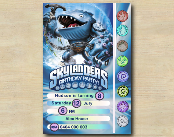 Skylanders Game Card Invitation | Thumpback | Personalized Digital Card