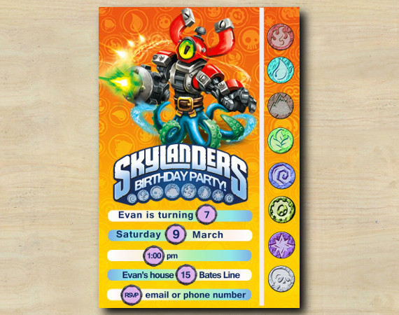 Skylanders Game Card Invitation | MagnaBuckler | Personalized Digital Card