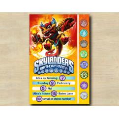 Skylanders Game Card Invitation | FireKraken