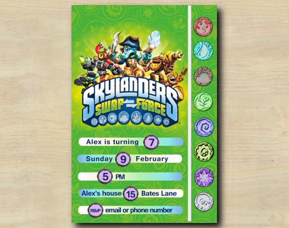 Skylanders Game Card Invitation | Personalized Digital Card