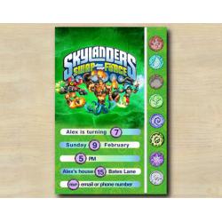 Skylanders Game Card Invitation