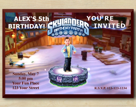 Skylanders Invitation with Photo | Personalized Digital Card