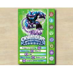 Skylanders Game Card Invitation | TrapShadow