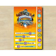 Skylanders Game Card Invitation