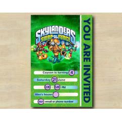 Skylanders Game Card Invitation