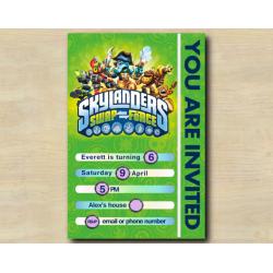 Skylanders Game Card Invitation