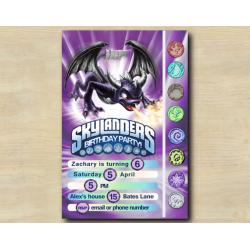 Skylanders Game Card Invitation | Spyro