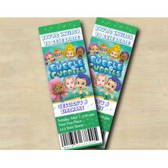 Bubble Guppies Ticket Invitation with Photo