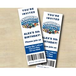 Skylanders Ticket Invitation