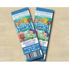 Bubble Guppies Ticket Invitation
